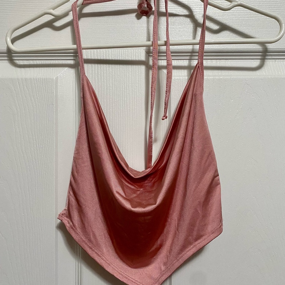 Nasty Gal Pink Bandeau Top with Minimalist Design